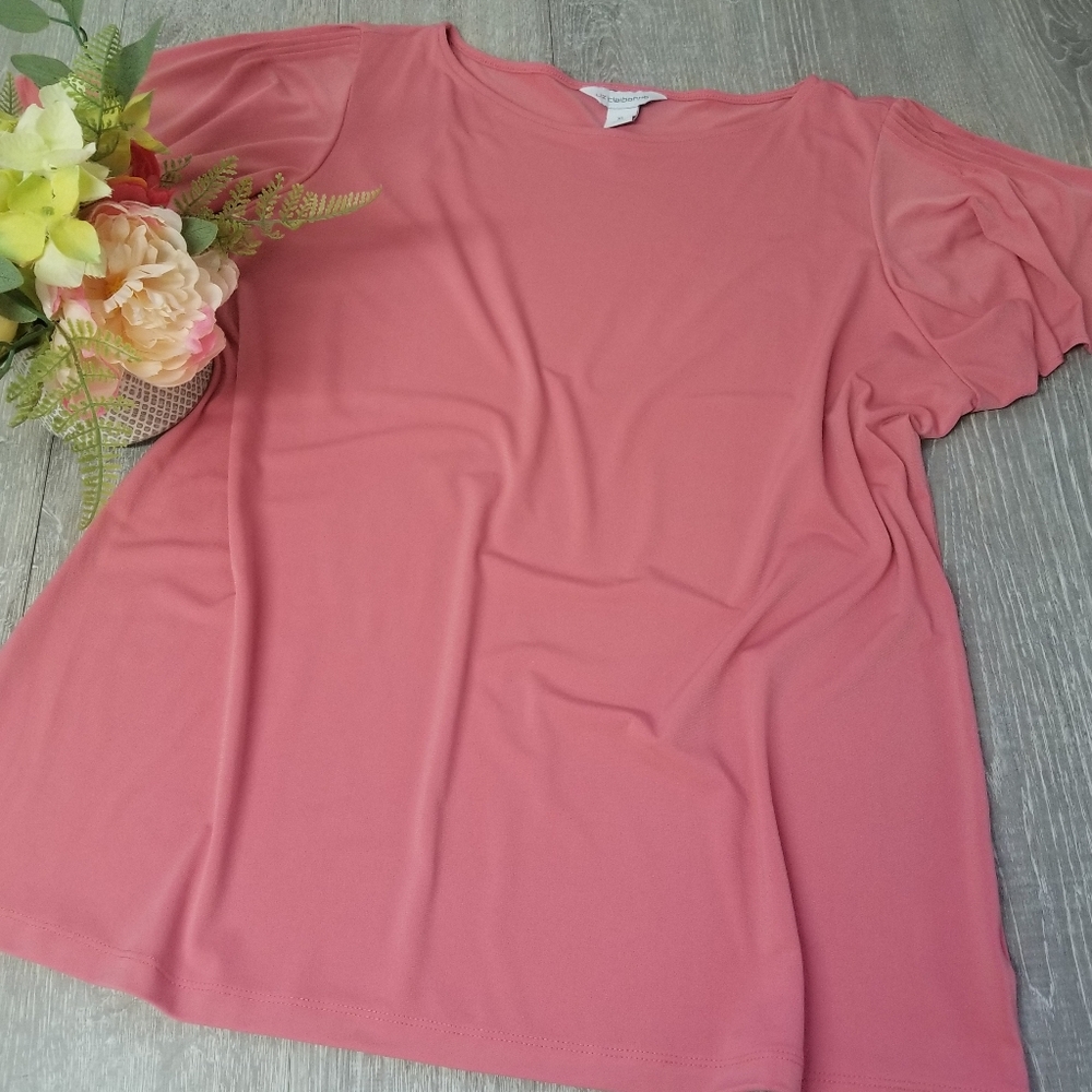 Liz Claiborne Pleated Sleeves  Blouse - Picture 7 of 7